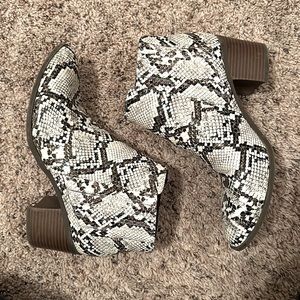 Snakeskin Ankle Booties